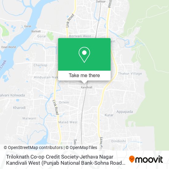 Triloknath Co-op Credit Society-Jethava Nagar Kandivali West map