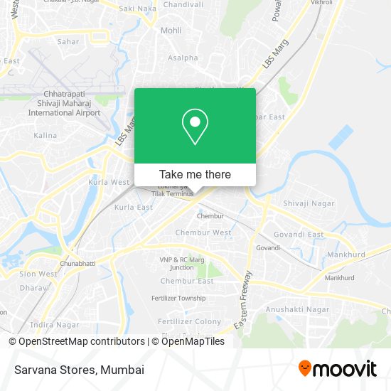 Sarvana Stores map