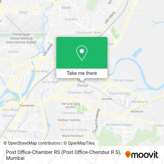 Post Office-Chamber RS (Post Office-Chembur R S) map