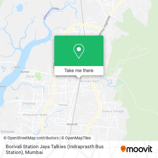 Borivali Station Jaya Talkies (Indraprasth Bus Station) map