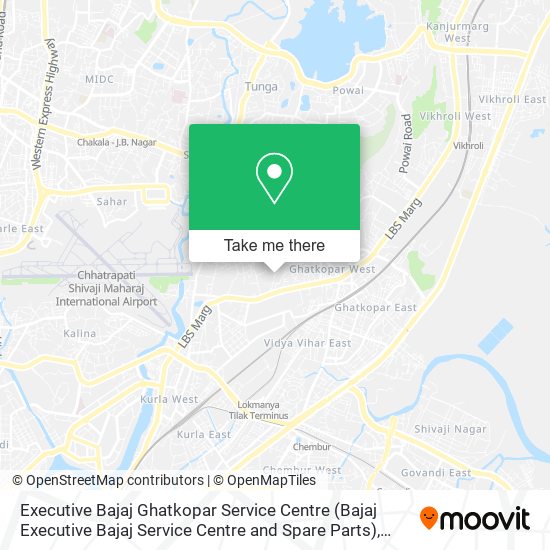 Executive Bajaj Ghatkopar Service Centre (Bajaj Executive Bajaj Service Centre and Spare Parts) map