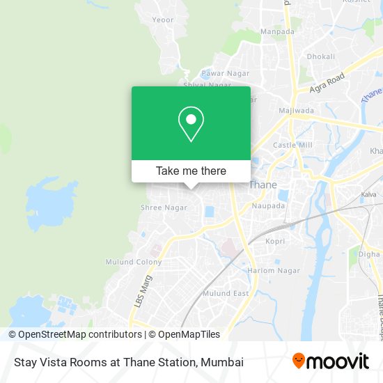 Stay Vista Rooms at Thane Station map