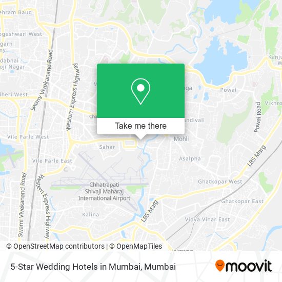 5-Star Wedding Hotels in Mumbai map
