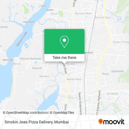 Smokin Joes Pizza Delivery map