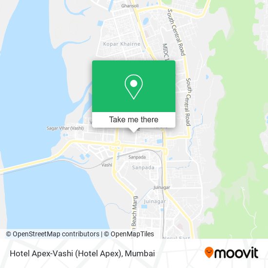 Hotel Apex-Vashi map