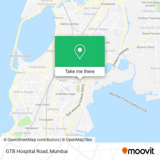 GTB Hospital Road map