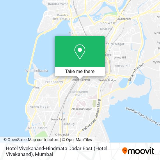 Hotel Vivekanand-Hindmata Dadar East map