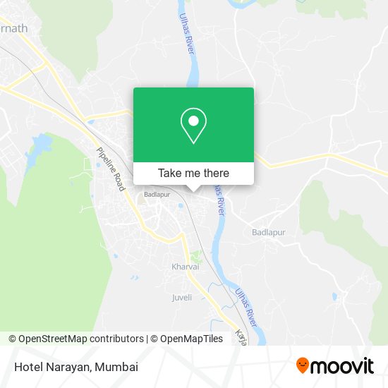 Hotel Narayan map