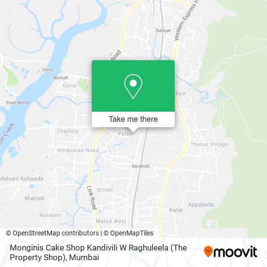 Monginis Cake Shop Kandivili W Raghuleela (The Property Shop) map