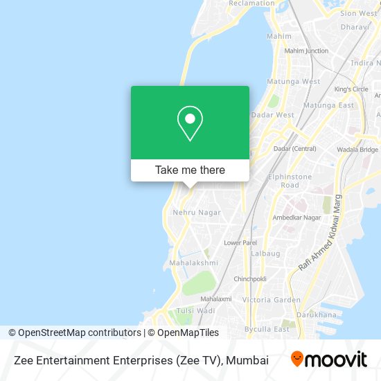Zee Entertainment Enterprises (Zee TV) map