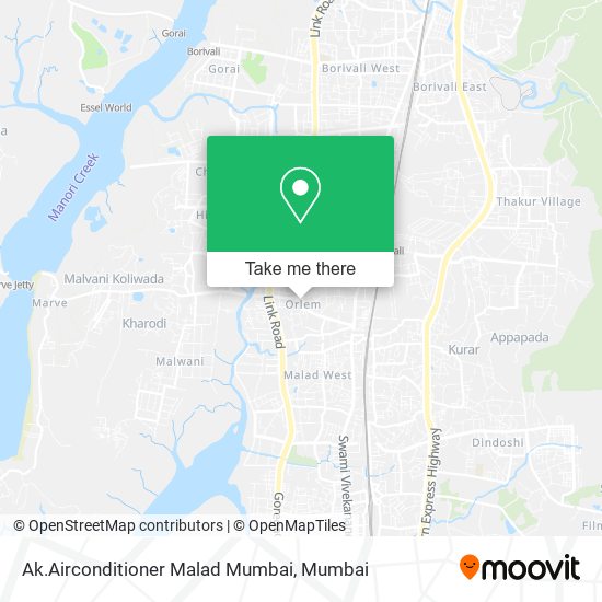 Ak.Airconditioner Malad Mumbai map