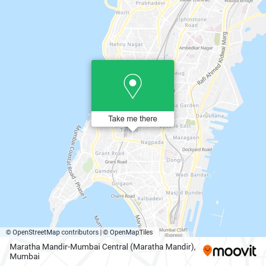 Maratha Mandir-Mumbai Central map