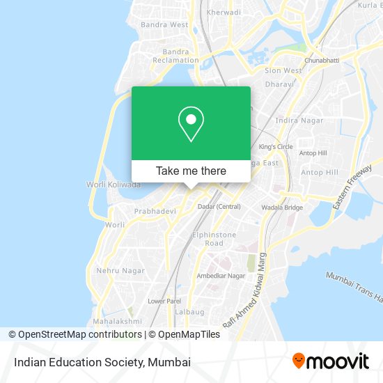 Indian Education Society map