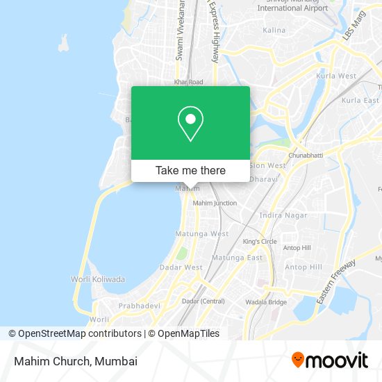 Mahim Church map