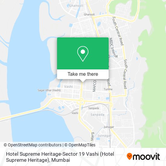 Hotel Supreme Heritage-Sector 19 Vashi map