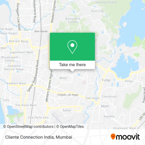 Cliente Connection India map