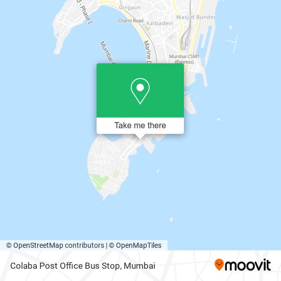 Colaba Post Office Bus Stop map
