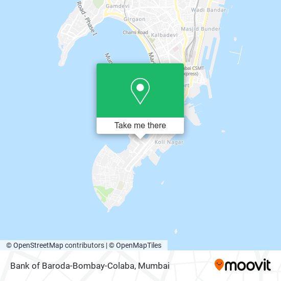 Bank of Baroda-Bombay-Colaba map