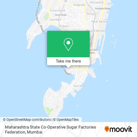 Maharashtra State Co-Operative Sugar Factories Federation map