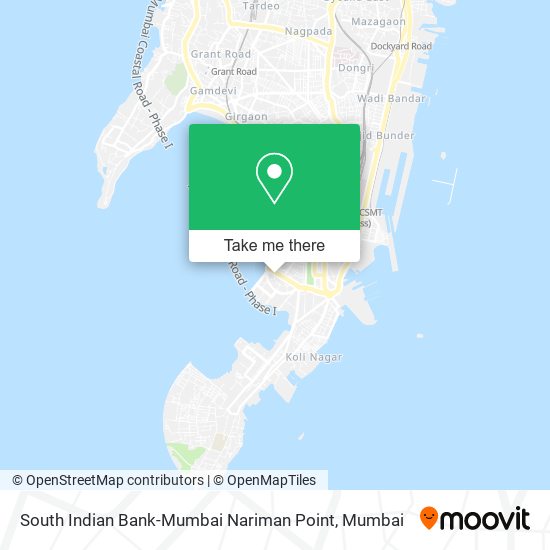 South Indian Bank-Mumbai Nariman Point map