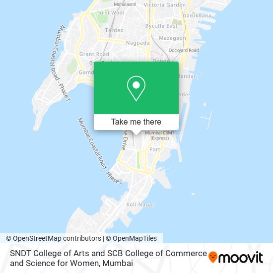 SNDT College of Arts and SCB College of Commerce and Science for Women map