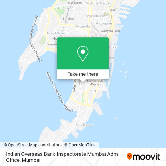 Indian Overseas Bank-Inspectorate Mumbai Adm Office map