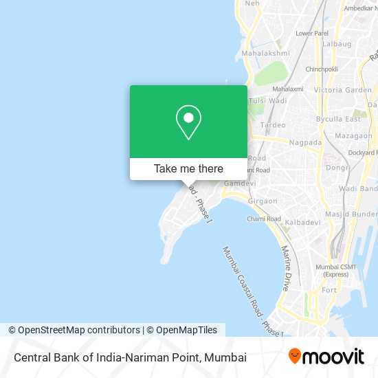 Central Bank of India-Nariman Point map