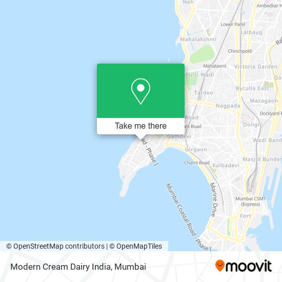 Modern Cream Dairy India map