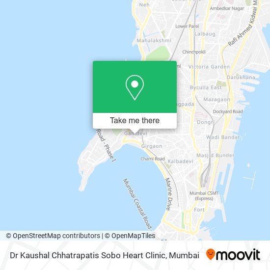 Dr Kaushal Chhatrapatis Sobo Heart Clinic map