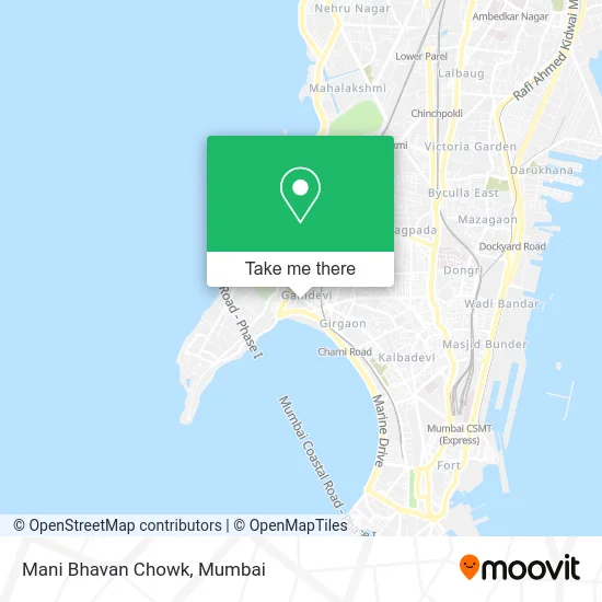 Mani Bhavan Chowk map