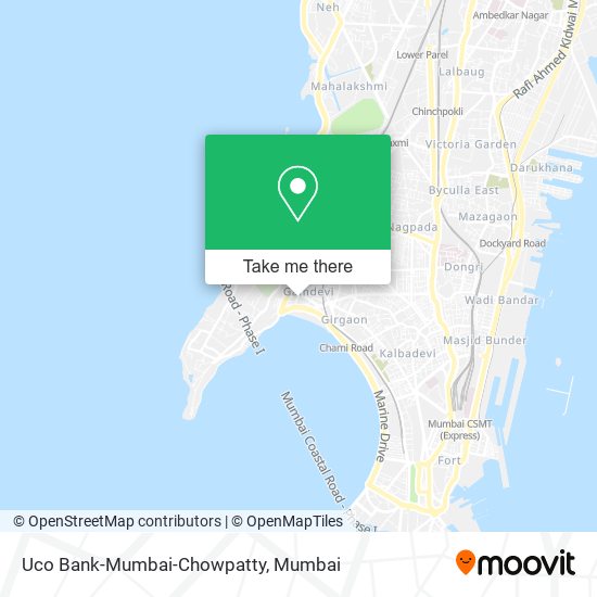 Uco Bank-Mumbai-Chowpatty map