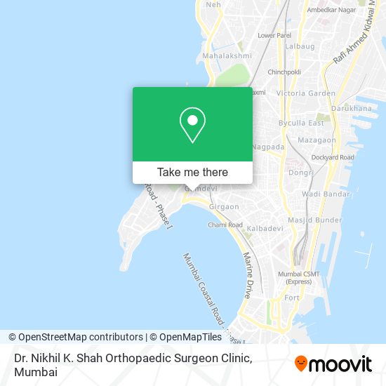 Dr. Nikhil K. Shah Orthopaedic Surgeon Clinic map