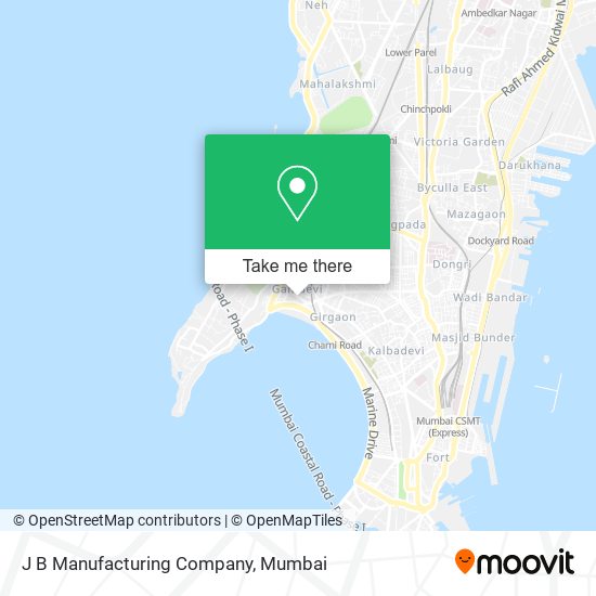 J B Manufacturing Company map