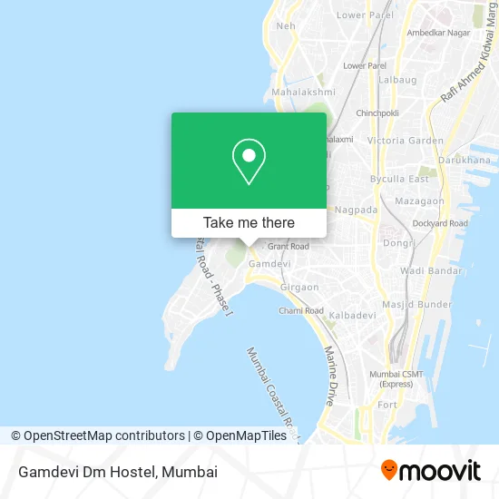 Gamdevi Dm Hostel map
