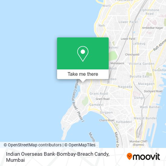 Indian Overseas Bank-Bombay-Breach Candy map