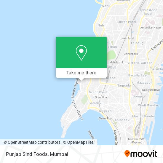 Punjab Sind Foods map