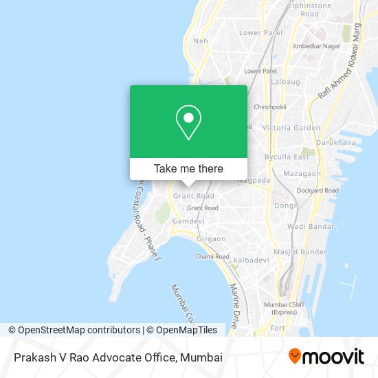 Prakash V Rao Advocate Office map