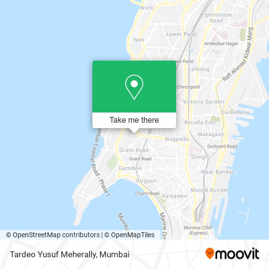 Tardeo Yusuf Meherally map