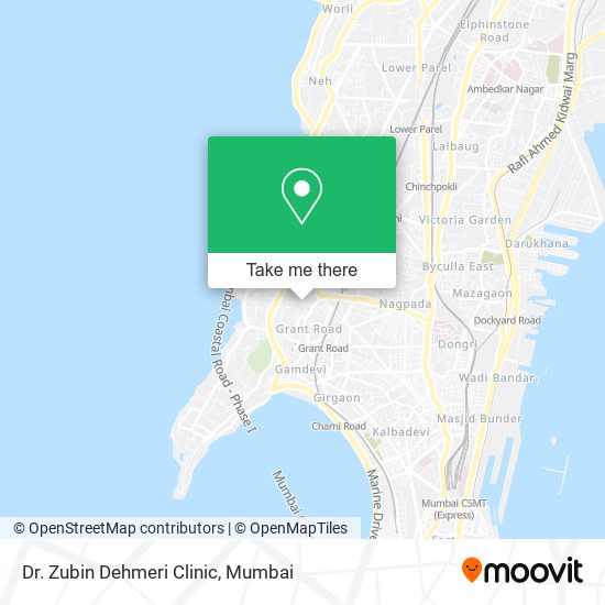 Dr. Zubin Dehmeri Clinic map
