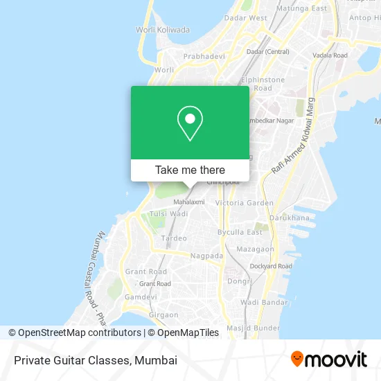 Private Guitar Classes map