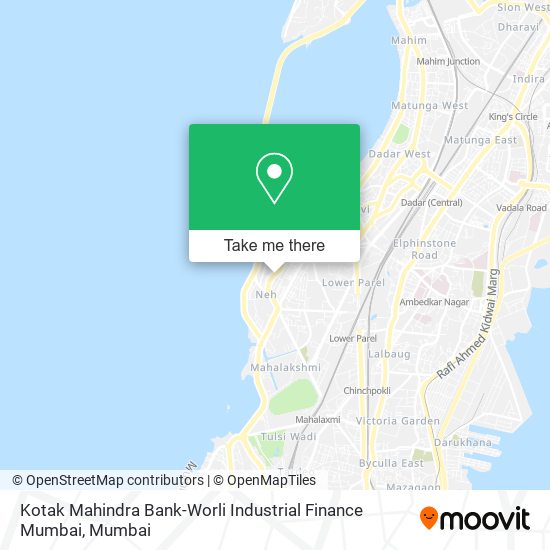 Kotak Mahindra Bank-Worli Industrial Finance Mumbai map