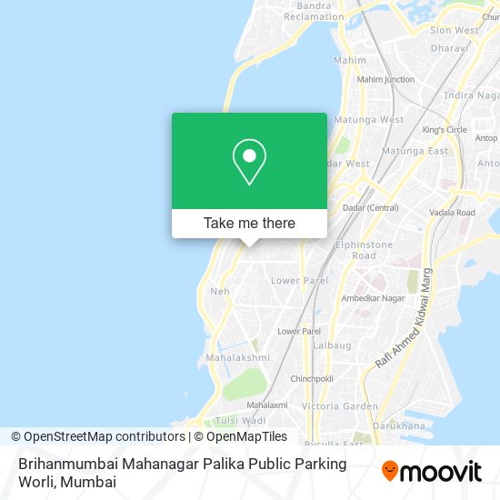 Brihanmumbai Mahanagar Palika Public Parking Worli map