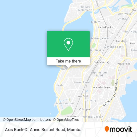 Axis Bank-Dr Annie Besant Road map
