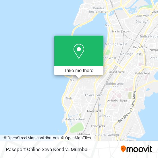 Passport Online Seva Kendra map