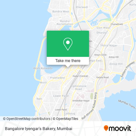 Bangalore Iyengar's Bakery map