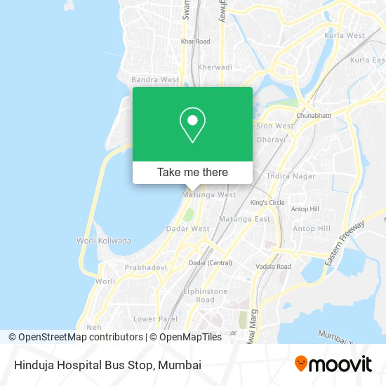 Hinduja Hospital Bus Stop map