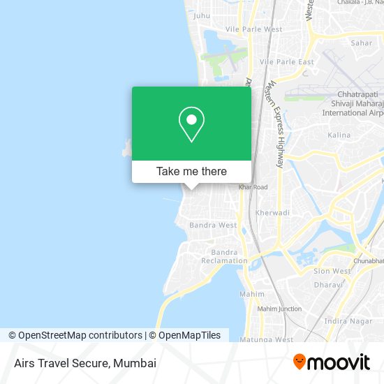 Airs Travel Secure map