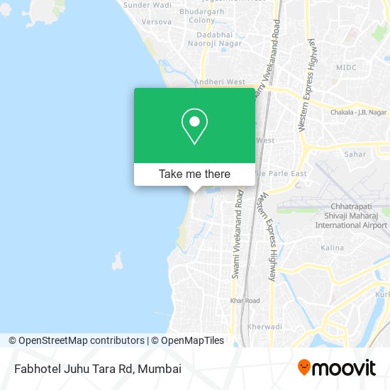 Fabhotel Juhu Tara Rd map