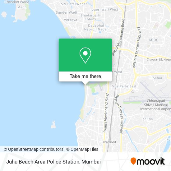 Juhu Beach Area Police Station map