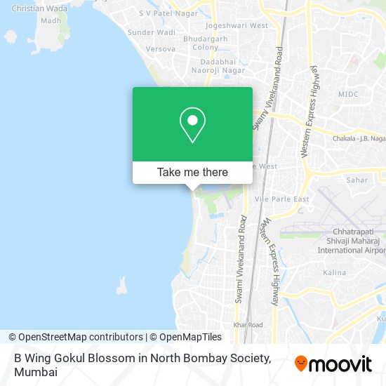 B Wing Gokul Blossom in North Bombay Society map